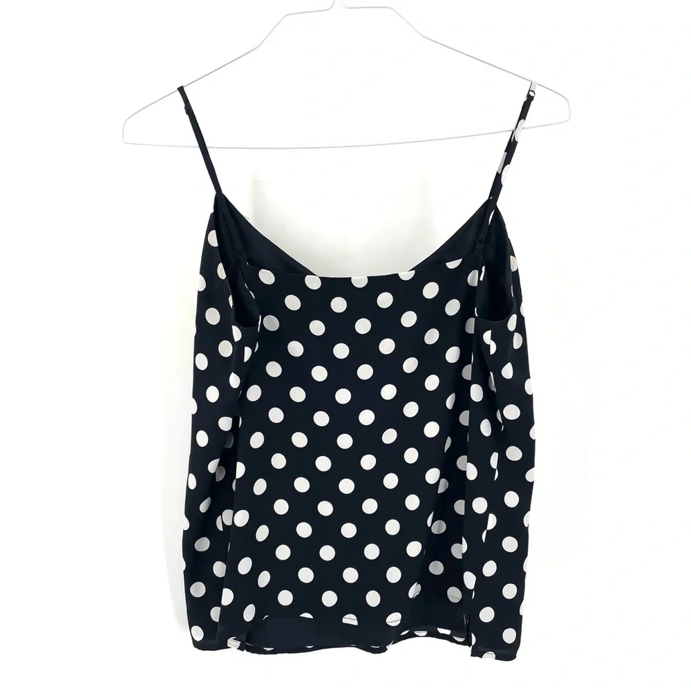 L'Agence Jane V-Neck Adjustable Casual Effortless Spaghetti Strap 100% Silk Tank - Picture 4 of 6